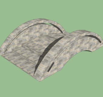 自然风石桥免费su模型