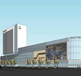 现代办公楼su模型