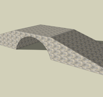 自然风石桥免费su模型