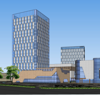 现代办公楼su模型