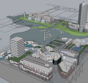 现代商业街su模型