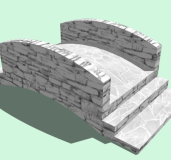 自然风石桥免费su模型