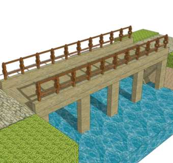 现代大桥免费su模型