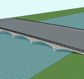 现代大桥免费su模型
