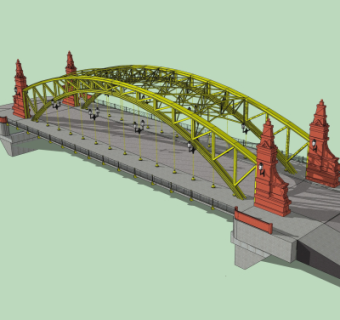 现代大桥免费su模型