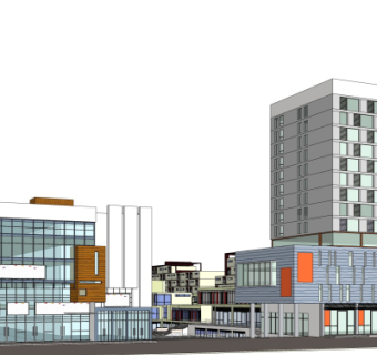 现代办公楼su模型