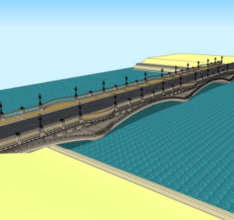 欧式大桥免费su模型