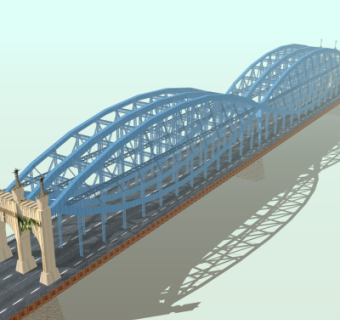 现代大桥免费su模型