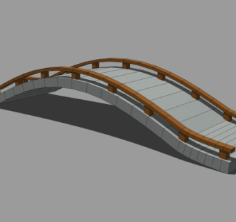 现代拱桥免费su模型