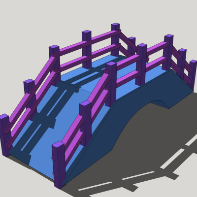中式拱桥su模型