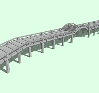 自然风石桥免费su模型