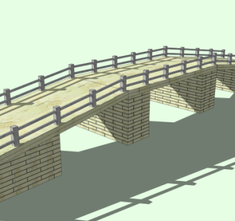 自然风石桥免费su模型
