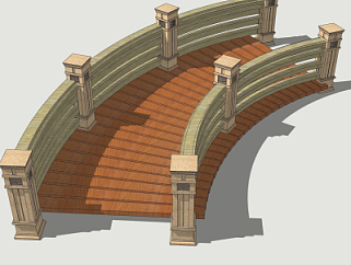 新古典石桥su模型