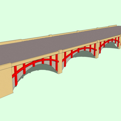 现代大桥su模型