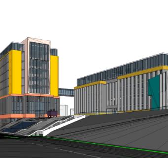 现代办公楼su模型