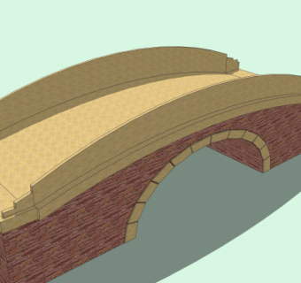 自然风石桥免费su模型