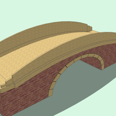 自然风石桥su模型