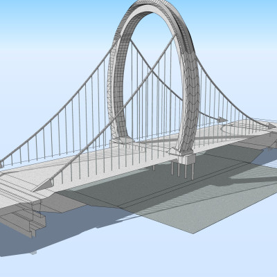 现代大桥su模型