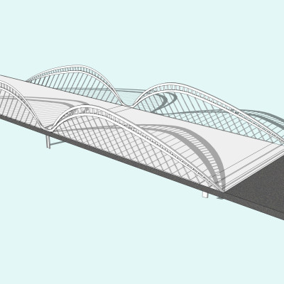 现代大桥su模型