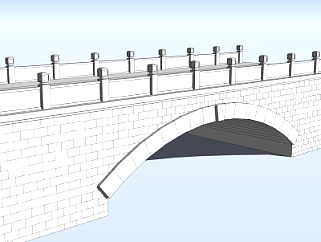 自然风石桥su模型