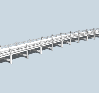 自然风石桥免费su模型