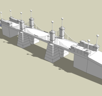 自然风石桥免费su模型