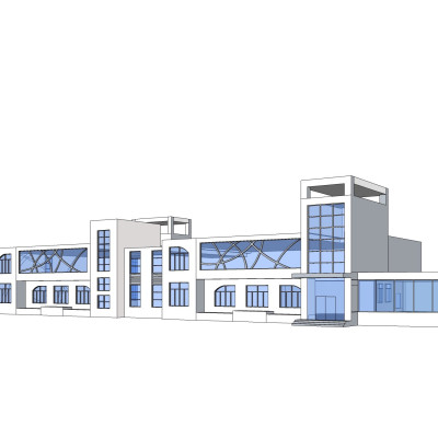 现代建筑外观su模型