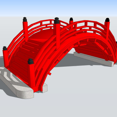 中式拱桥su模型