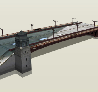 现代大桥免费su模型