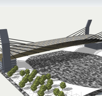 现代大桥免费su模型
