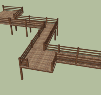 自然风景观桥免费su模型