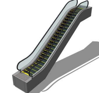 现代扶手电梯免费su模型