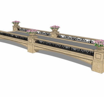 欧式大桥免费su模型