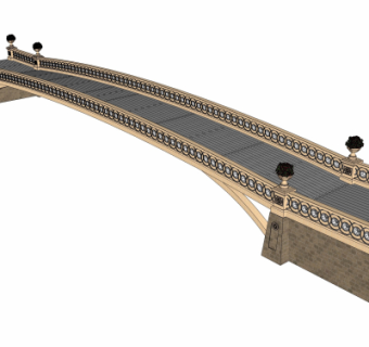 欧式大桥免费su模型