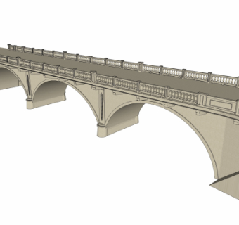 现代大桥免费su模型