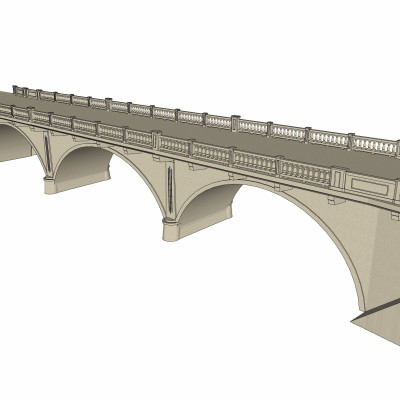 现代大桥su模型