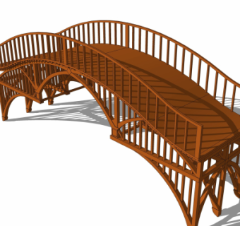 自然风拱桥免费su模型