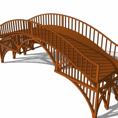 自然风拱桥su模型