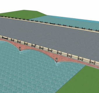 现代大桥免费su模型