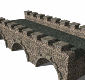 自然风石桥免费su模型