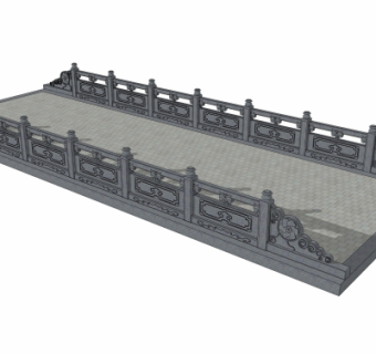 自然风石桥免费su模型