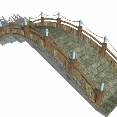 自然风拱桥su模型