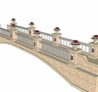欧式石桥免费su模型