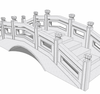 自然风石桥免费su模型