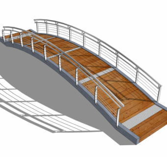 自然风拱桥免费su模型
