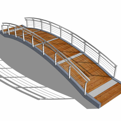 自然风拱桥su模型
