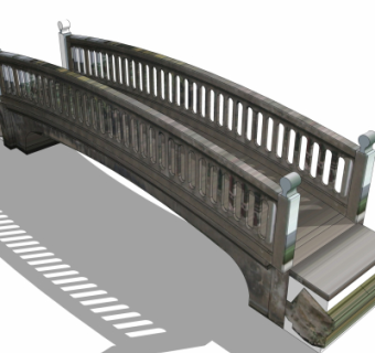 自然风石桥免费su模型