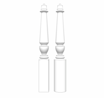 现代栏杆护栏su模型