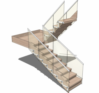 现代楼梯su模型