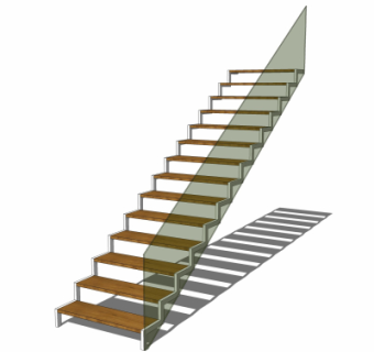 现代楼梯su模型